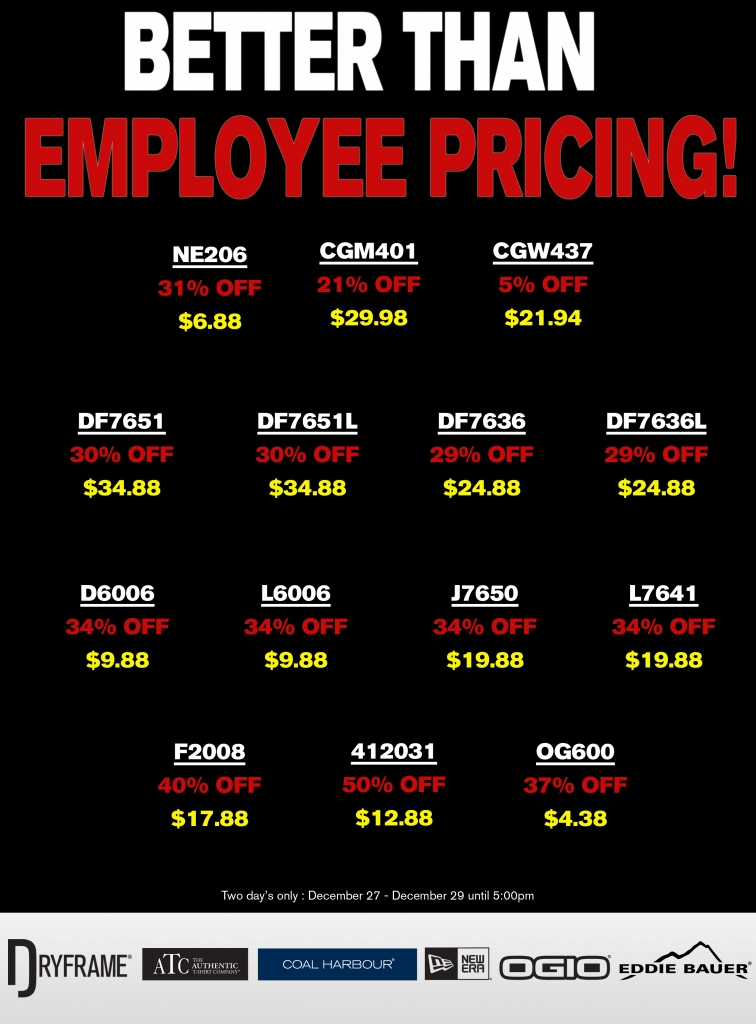 Employee Pricing Flyer