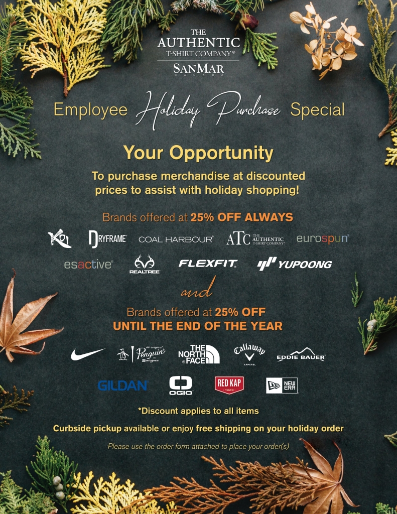 holiday discount flyer