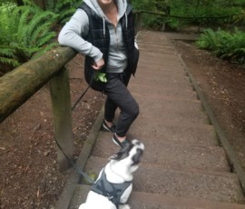 Joy for Cherilyn is Hiking with her pup