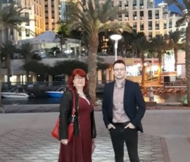 “Here is a picture of my mom (Marina) and I from this past December, 2021. It was her 60th birthday jubilee on New Year’s Eve. My parents live in Israel and this photo is my favorite because despite Covid restrictions and much political uncertainty, I was able to make it to Israel for her birthday and the New Years’ celebrations.” Alex Berdichevsky