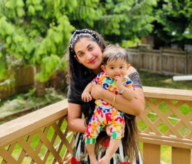 “This picture is my favourite because this was my first Mother’s Day as a mom last year. I had whole range of emotions. There’s no better feeling in the world than holding my little baby in my arms.” Gunjan Gambhir
