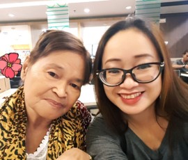 “This photo was taken at the Manila airport in 2018, as I was flying back to Canada. It’s very special to me because this is the last time I got to spend time with her and see her in person. Six months later she passed away from cancer. It has been three years since she left, but I still miss her every day. I love her dearly. Happy Mother’s Day to all the amazing moms.” Faye Liao